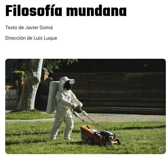 Filosofía Mundana: Café tertulia con Javier Gomá y Luis Luque